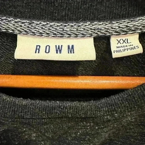 Rowm Men's Long-Sleeve Shirt XXL Dark Heather Grey - Picture 3 of 5